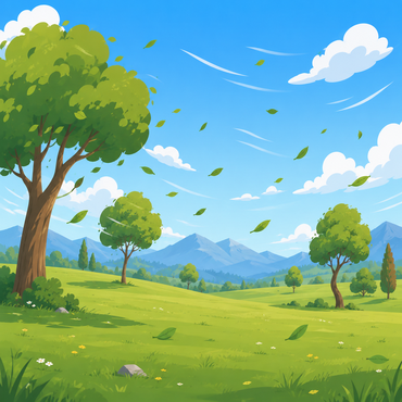 AI cartoon canyon scene